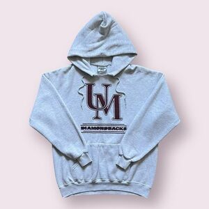 Vintage Lee UM Diamondbacks Pullover Hoodie - Grey
